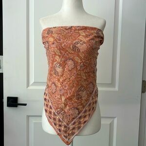 Orange Paisley BANDANA Top
